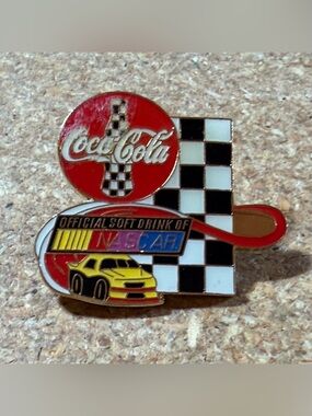 Vintage 1998 Coca-Cola NASCAR Sponsor Racing Collectors Enamel Lapel Pin